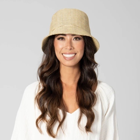 four buttons Accessories - San Diego Hat Co. Textured Woven Bucket Hat, Blue, O/S PG1289